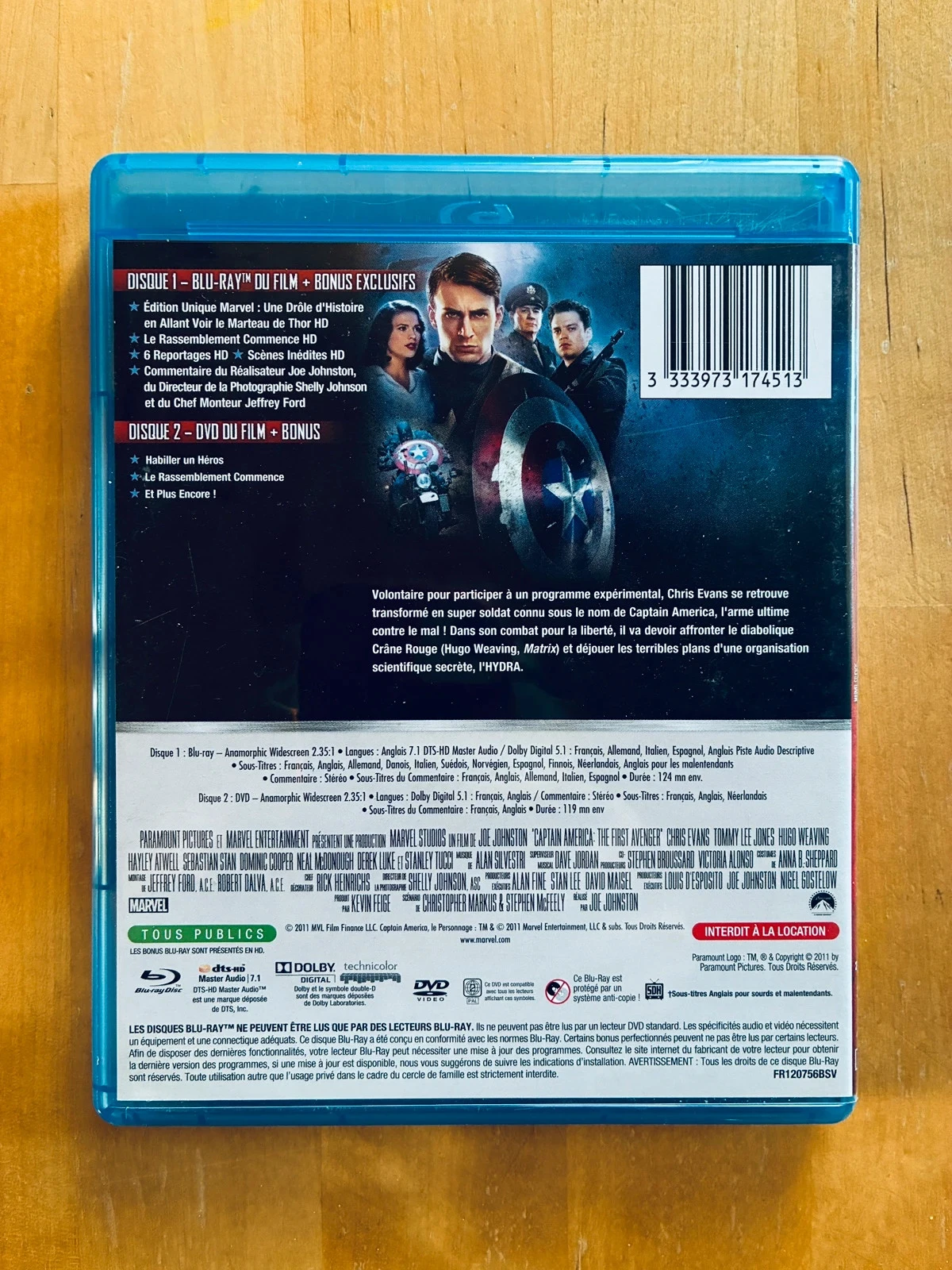 Combo Blu-ray DVD Capitán América primer vengador MCU. – photo 3